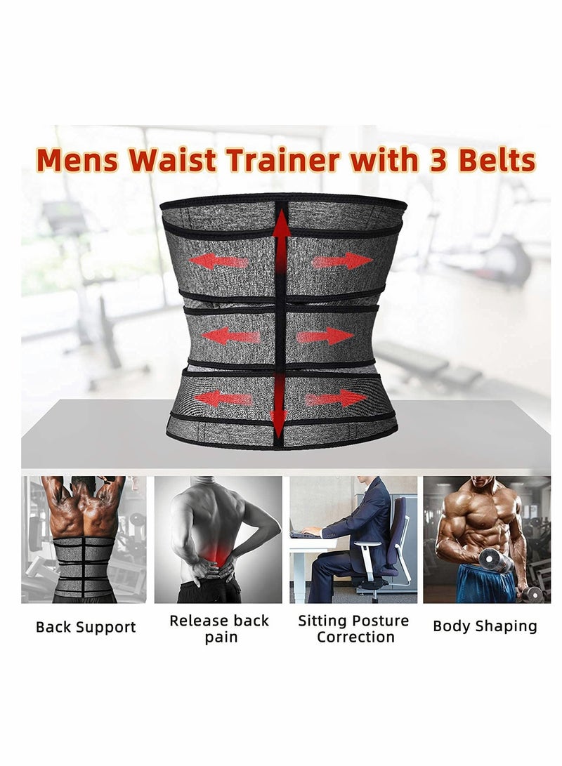 Zikra مشد الخصر للرجال، مدرب الخصر، كورسيه نيونبرين، ساونا، مشد العرق، مشد نحيف للبطن مع أحزمة XL - Image 3