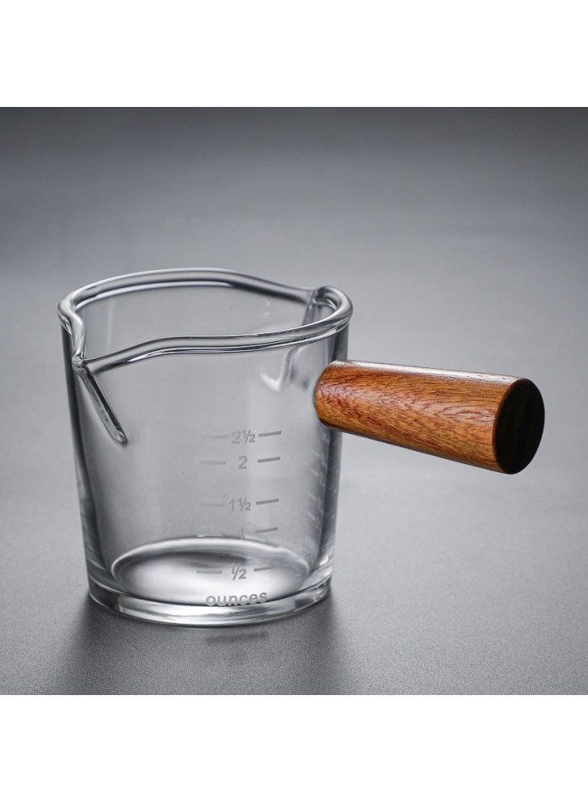 Borosilicate Glass Small Milk Cup Household Mini Coffee Cup With Scale, Wooden Handle Milk Can, Timely Delivery