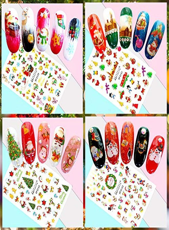 Kalolary 12 Sheets Christmas Nail Art Stickers 3D Selfadhesive Nail Decals Santa Claus Tree Decals Manicure Decoration For Women Girls Kids Fingernails Toenails Decor - Image 5