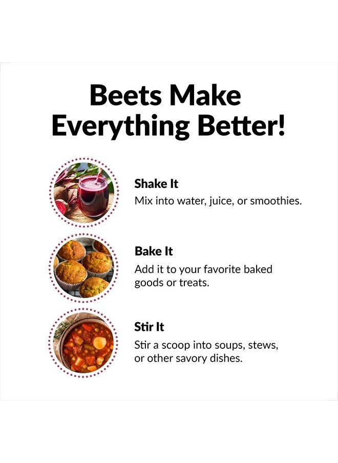 Force Factor Total Beets Organic Beetroot Powder Superfood to Boost Daily Nutrition, USDA Organic, Vegan, Gluten-Free, and Non-GMO Beet Supplement, Unflavored, 90 Servings  - Image 5