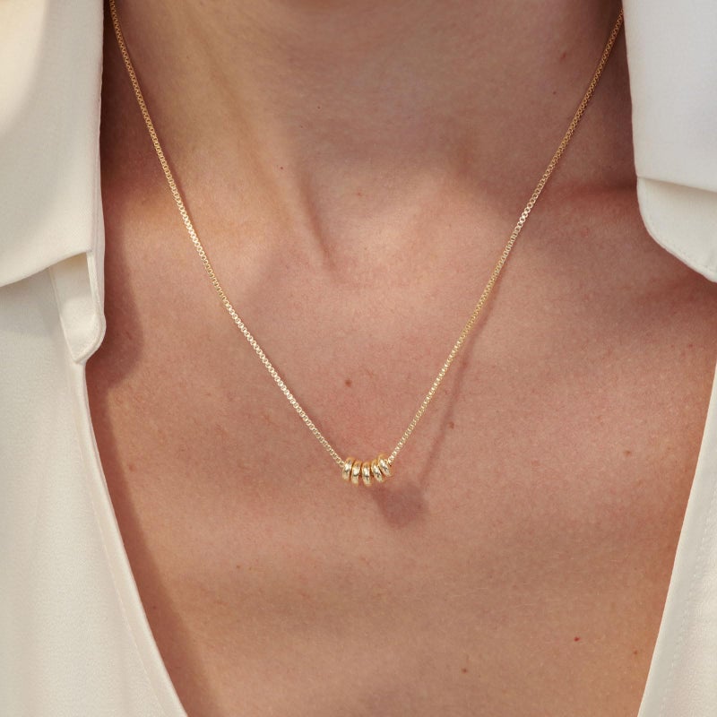 VRIUA Gold Necklace for Women 14k Gold Plated Dainty Gold Ball Chain Necklace Simple Jewelry Everyday for Women - Image 2