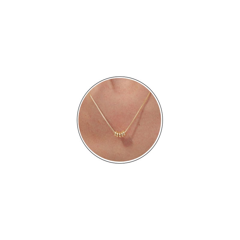 VRIUA Gold Necklace for Women 14k Gold Plated Dainty Gold Ball Chain Necklace Simple Jewelry Everyday for Women - Image 1