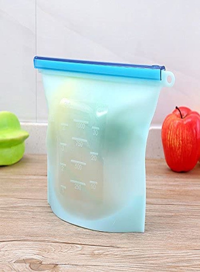 HEYOL Silicone Food Storage Bag / Reusable, Washable, Leakproof Bag / Food Storage Bag For Kitchen / Silicon Airtight Bag ( Multicolour ) (1) - Image 1