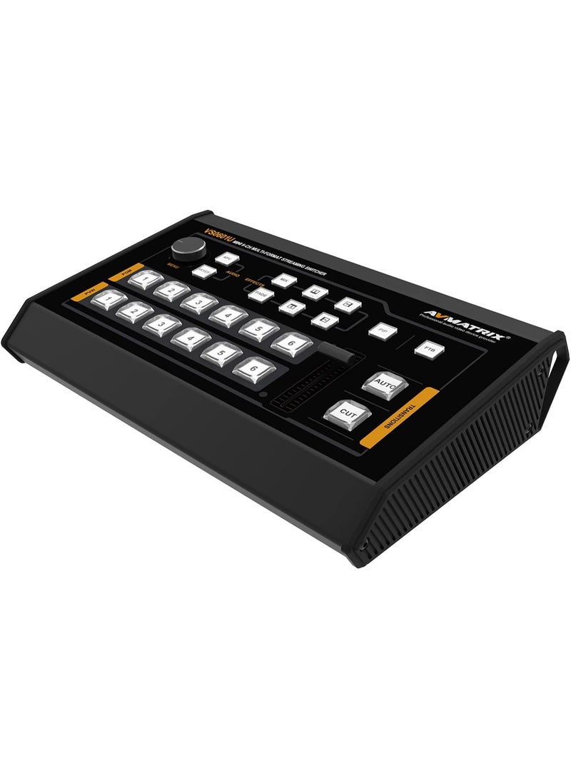 AVMATRIX VS0601U Portable Uncompressed AV Switcher – 6-Channel 4x SDI & 2x HDMI, USB-C Streaming, Multiview Monitoring, PIP & Audio Mixing, For Live Events & Video Production - Image 2