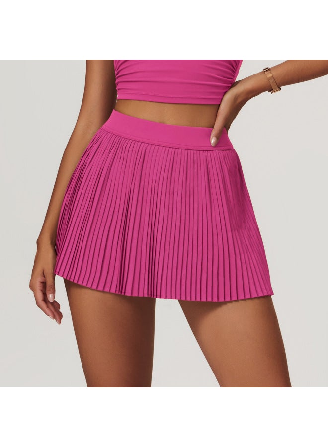 Zechuang Cloud Sense Breathable Sports Skirt Hip Covering Slimming Outdoor Fitness Tennis Skirt Anti-running Yoga Skirt 8782
