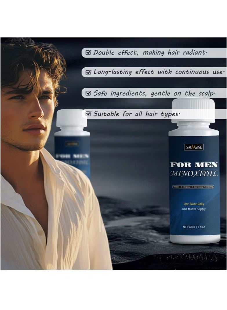 SAUVASINE Hair Growth Essence for Men 60ml*3+2 Droppers - Image 4