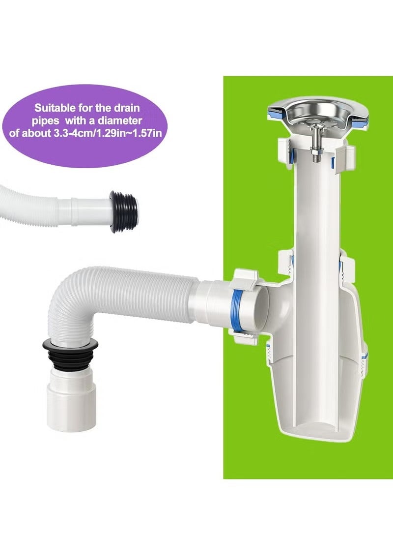 Geustos 6 pcs Universal Fit Drain Pipe Hose Silicone Plug,Bathroom Kitchen Laundry Sewer Seal Ring,Washing Machine Drain Hose Seal Kit for Bathroom Kitchen Cleaning Tools (Multicolor Series) - Image 4