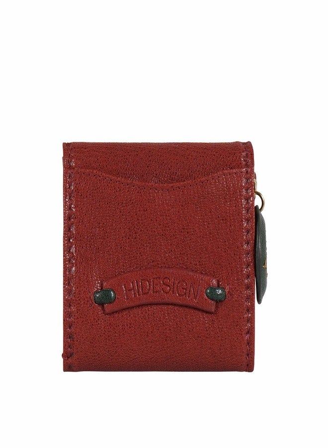 هاي ديزاين حقيبة هايدساين الأصلية من الجلد، طراز فرعون W1، للنساء، ثلاثية الطي - أحمر/أخضر - Image 5