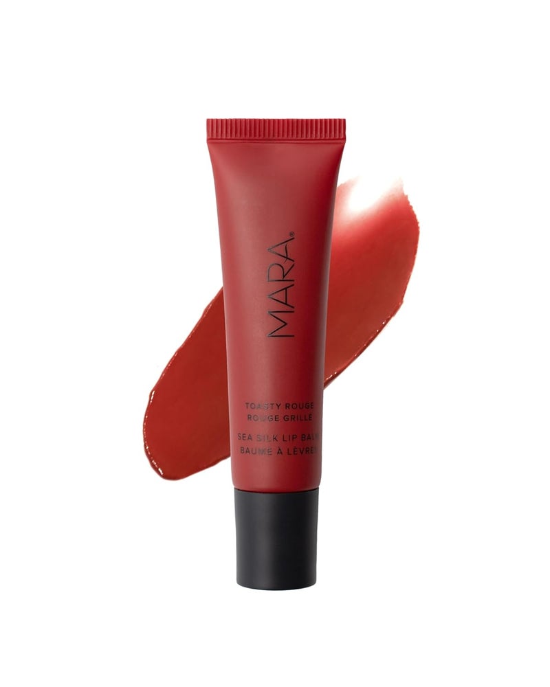 MARA  Natural Sea Silk Lip Balm With Algae  Moringa  PlantBased Skin Care Hypoallergenic  Moisturize Plump  Soothe Dry Chapped Lips Toasty Rouge 05 oz  15 ml