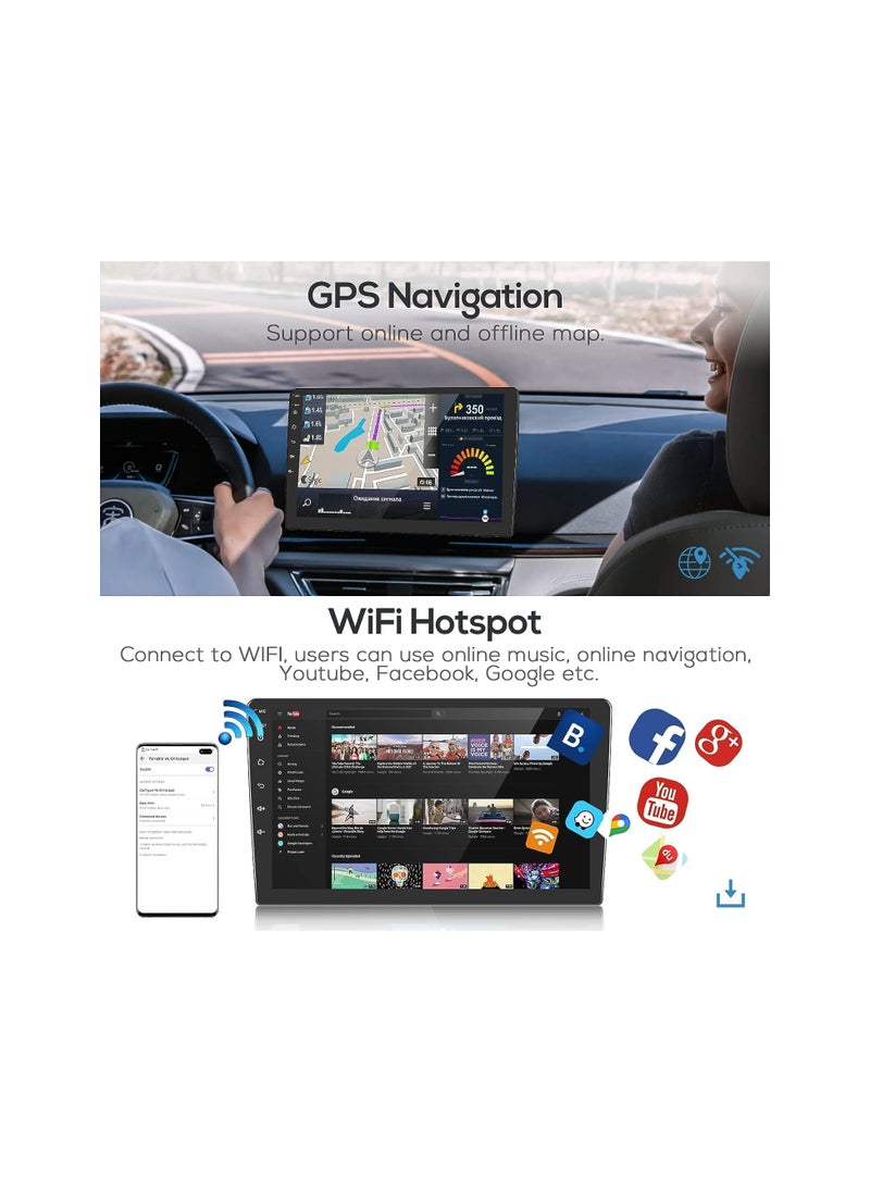 Android Car Stereo for Suzuki Swift 2017-2023 6GB RAM 128GB ROM MirrorLink WiFi BT 9 Inch Support SIM Card, Apple Carplay, IPS Touch Screen with AHD Camera Included