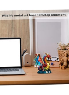 KASTWAVE Crystal Acrylic Dragon Figurine Collectible with Base, Emulational Decor Colorful Statue Decoration Small Mythical Animal Fengshui Home Statue Gift  - Image 5