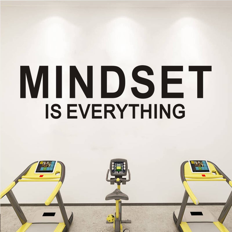 SEATUNE Inspirational Quotes Wall Stickers - Motivational Office Gym Wall Decals - Positive Home Vinyl Art Wall Decor - Mindset is Everything 45""X12.6"" - Image 1