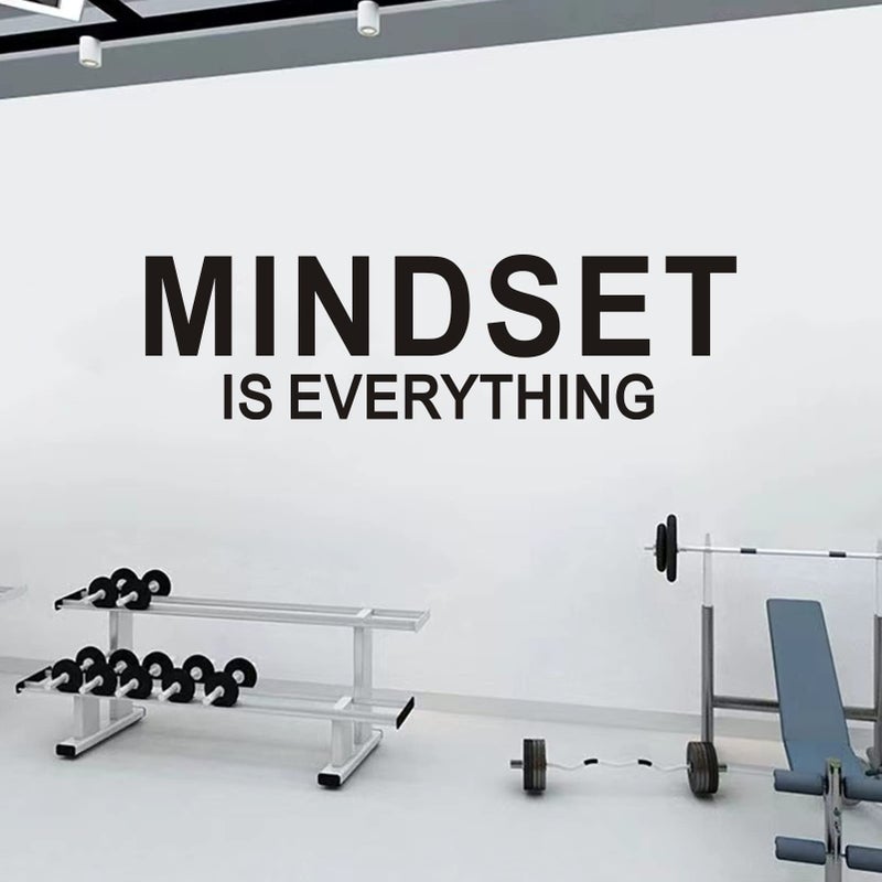 SEATUNE Inspirational Quotes Wall Stickers - Motivational Office Gym Wall Decals - Positive Home Vinyl Art Wall Decor - Mindset is Everything 45""X12.6"" - Image 4