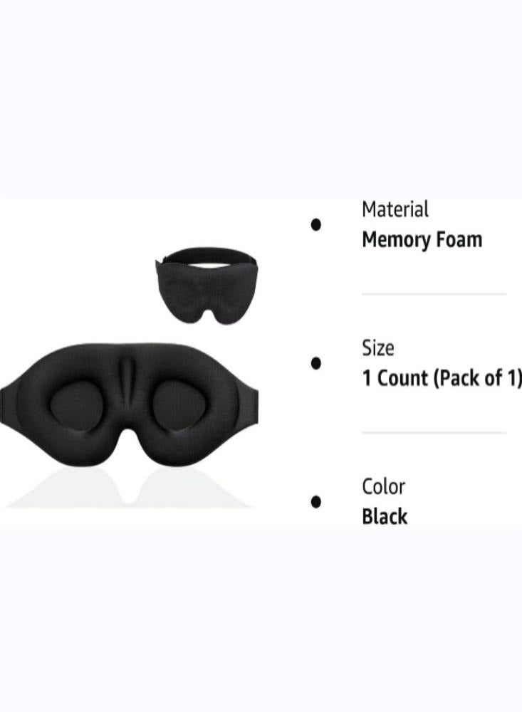 Loquat Adjustable 3D Contour Sleep Mask(Black) - Image 4
