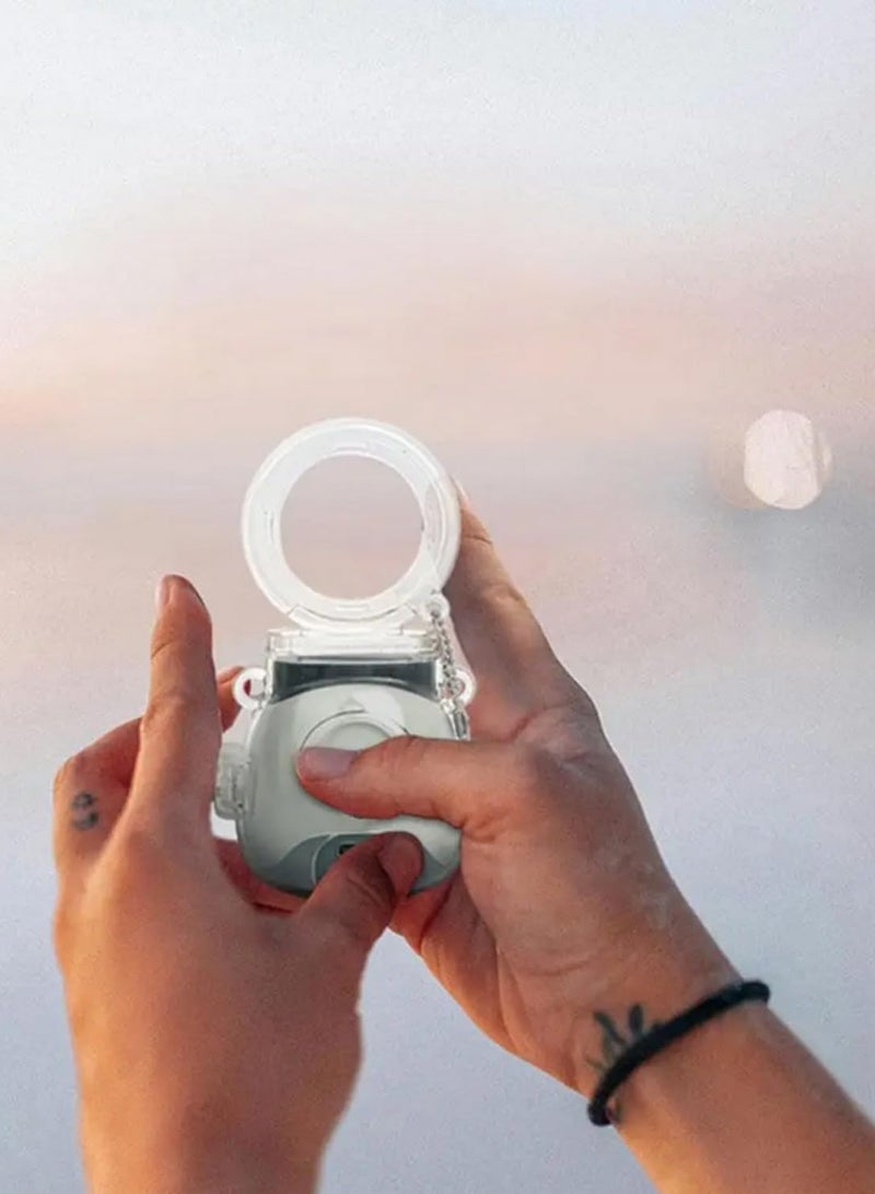 اليشمك لحافظة كريستالية لكاميرا Fuji Instax Pal - مقاومة للخدوش والسقوط، غلاف واقي مع مرآة للتصوير الذاتي، تصميم مبتكر، فتحات دقيقة، هدية مدروسة. - Image 4