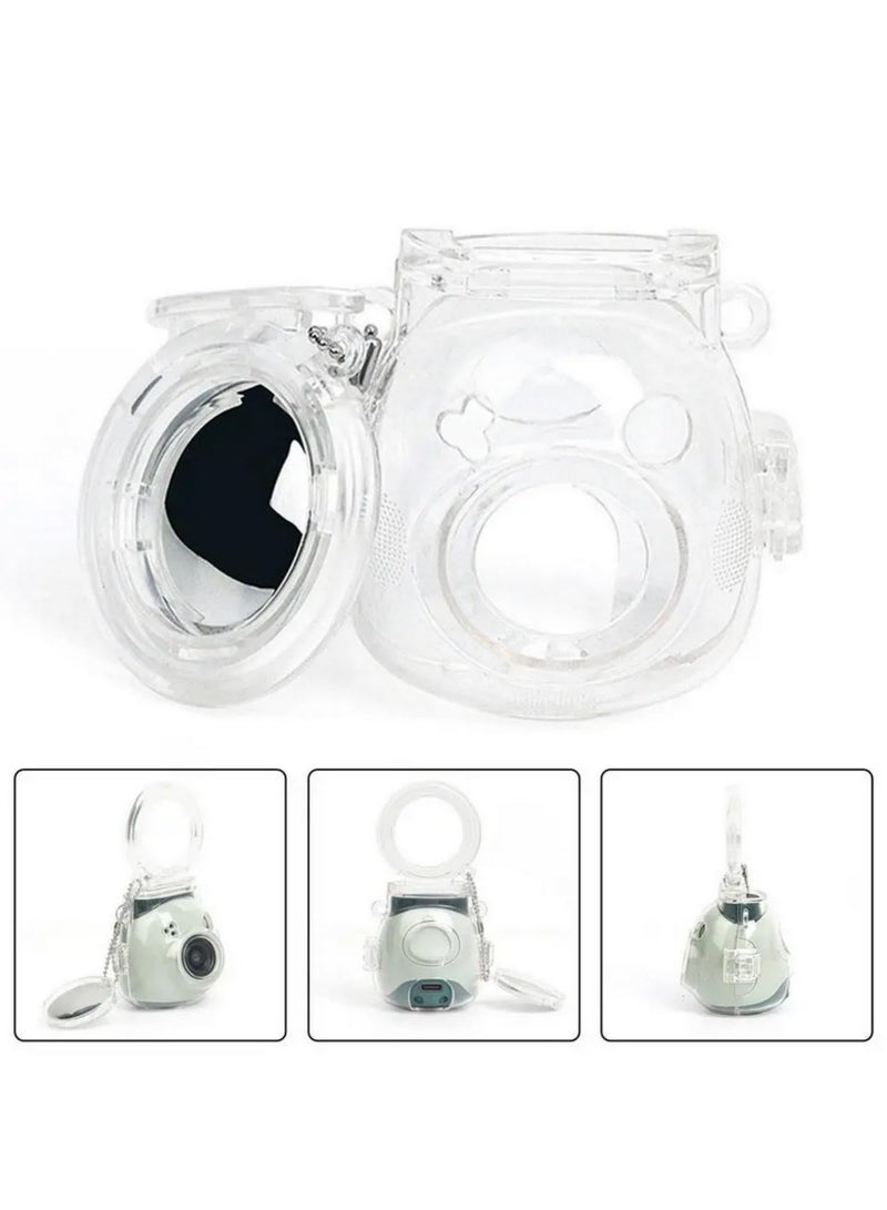 اليشمك لحافظة كريستالية لكاميرا Fuji Instax Pal - مقاومة للخدوش والسقوط، غلاف واقي مع مرآة للتصوير الذاتي، تصميم مبتكر، فتحات دقيقة، هدية مدروسة. - Image 3