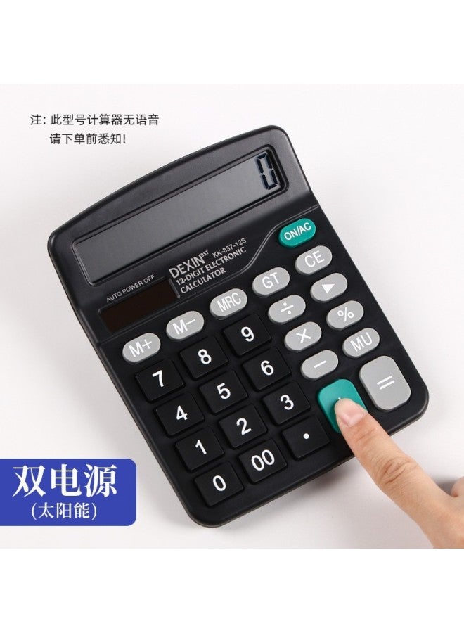 Color Solar Calculator 837 Dual Power Office Accounting Calculator Cute Student Computer