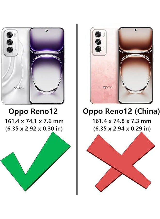 Case for Oppo Reno 12 5G, Shockproof Cases, Anti-Fall Drop Protection, PU+TPU+PC High Quality Materials, Cover Bumper Built-in Metal Plate for Oppo Reno 12 5G (Black) - Image 2