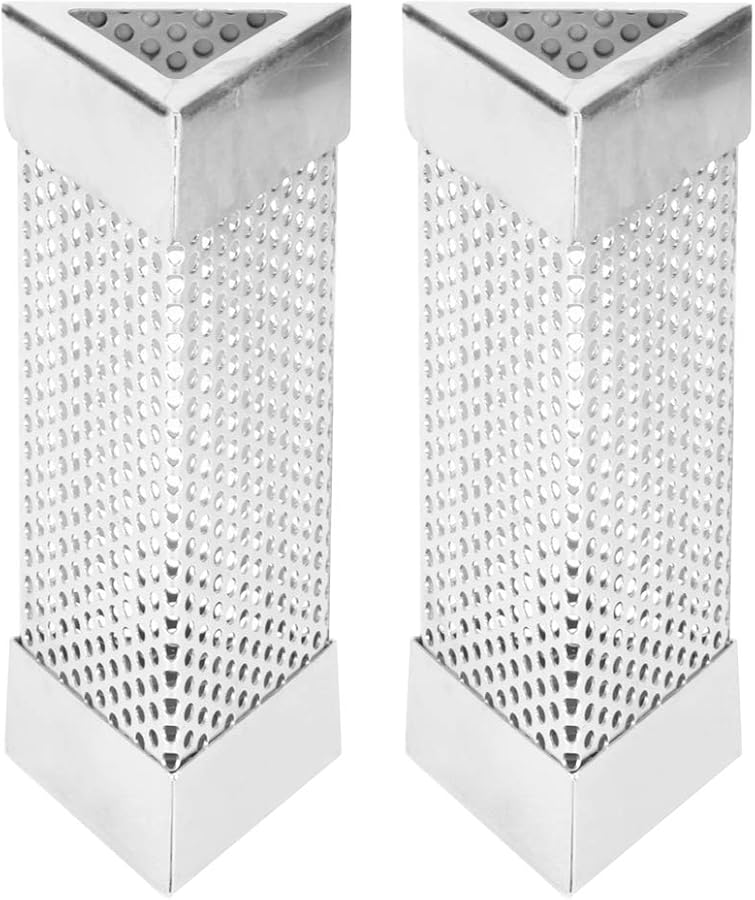 Triangular Stainless Steel BBQ Smoker Tube 6 Inch Grill Accessory Pellets Box - Image 4