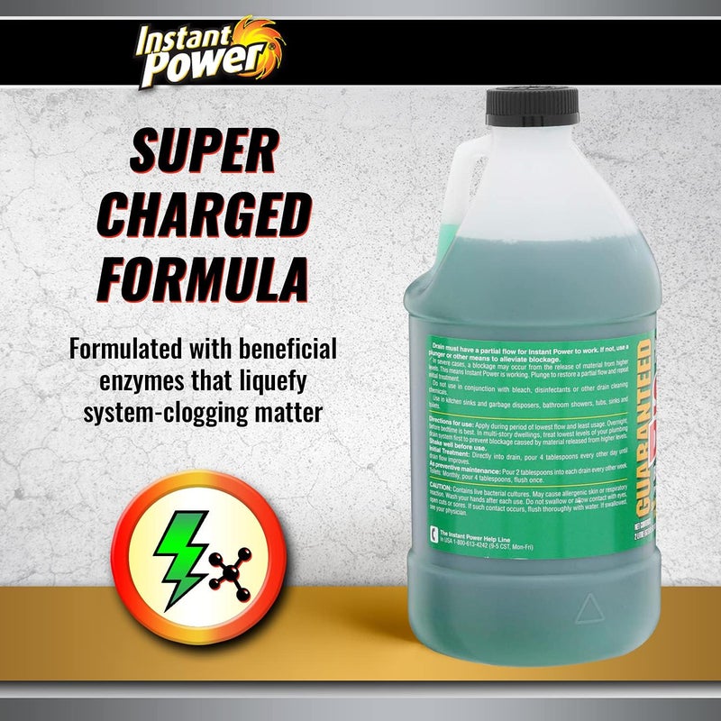 Instant Power 1907 Slow Drain Build Up Remover, 2 Liter - Effective Drain Cleaner - Image 3