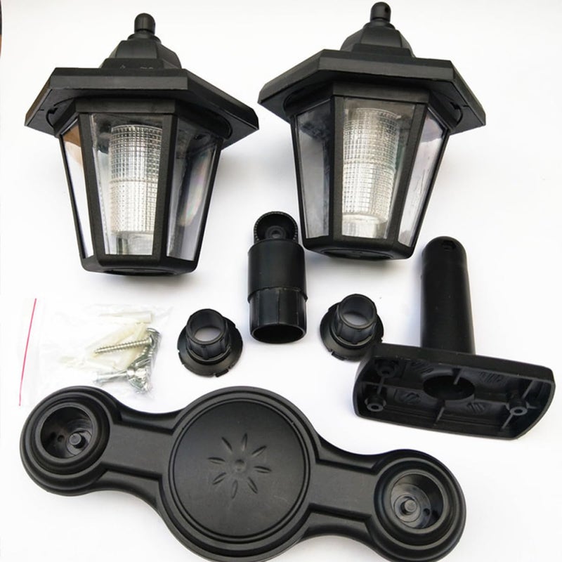 Dual Head Solar Wall Light Outdoor LED White For Garden Porch Patio - Image 5