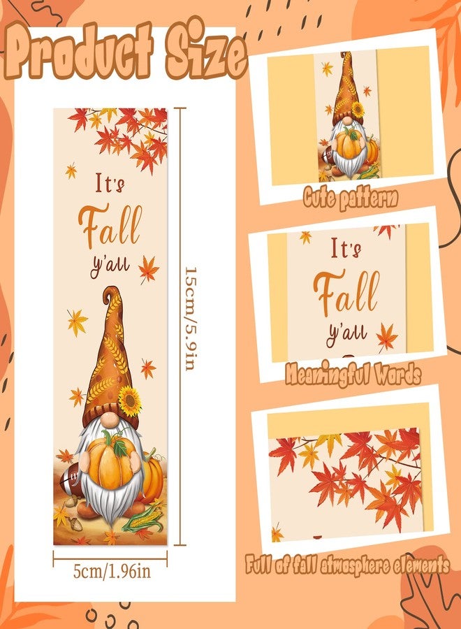 YoeeJob 48 Pcs Cute Fall Bookmarks Bulk for Book Lovers, Book Markers for Women/Men/Kids, Personalized Bookmark in Autumn/Thanksgiving, Ideal Birthday/Holiday Gift for You Friend - Image 2