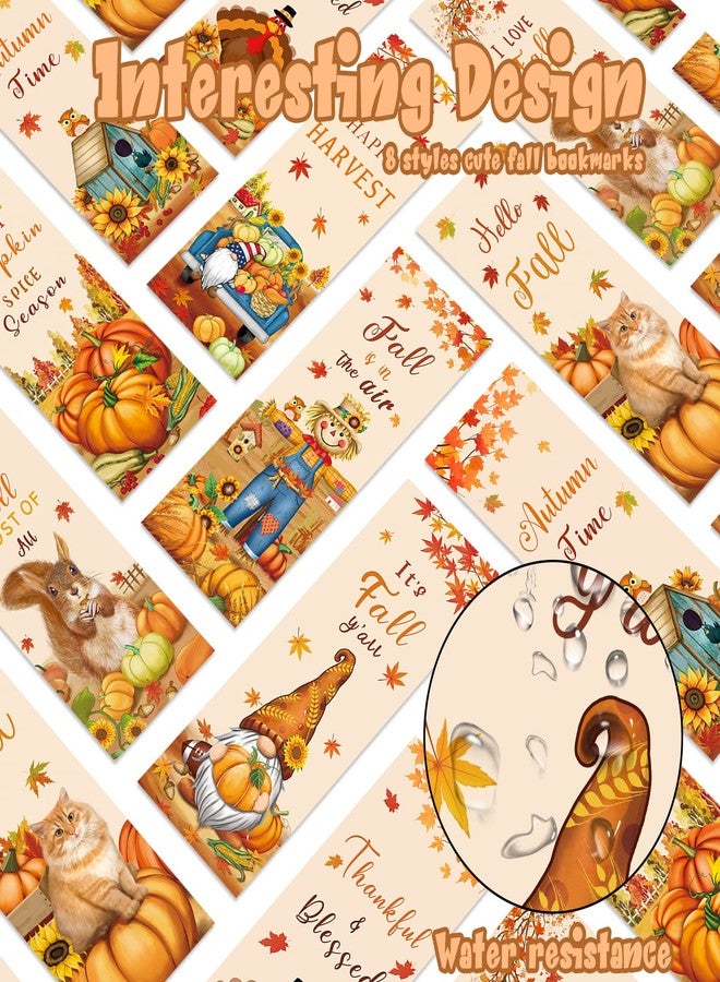 YoeeJob 48 Pcs Cute Fall Bookmarks Bulk for Book Lovers, Book Markers for Women/Men/Kids, Personalized Bookmark in Autumn/Thanksgiving, Ideal Birthday/Holiday Gift for You Friend - Image 5