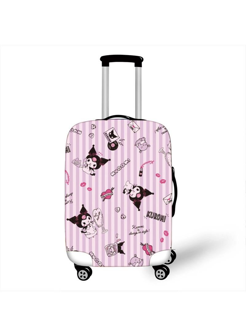 Y&D Kuromi Luggage Cover Water-Washable Suitcase Cover Spandex Elastic Luggage Protective Covers Travel Accessories Suitable for 18-32 Inch Trolley Case for Business Trip School Daily Using - Image 1
