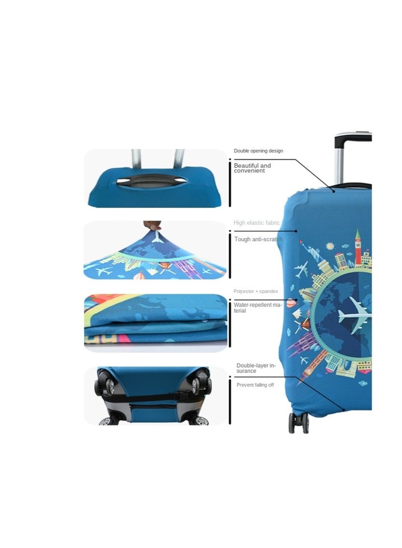 Y&D Kuromi Luggage Cover Water-Washable Suitcase Cover Spandex Elastic Luggage Protective Covers Travel Accessories Suitable for 18-32 Inch Trolley Case for Business Trip School Daily Using - Image 3