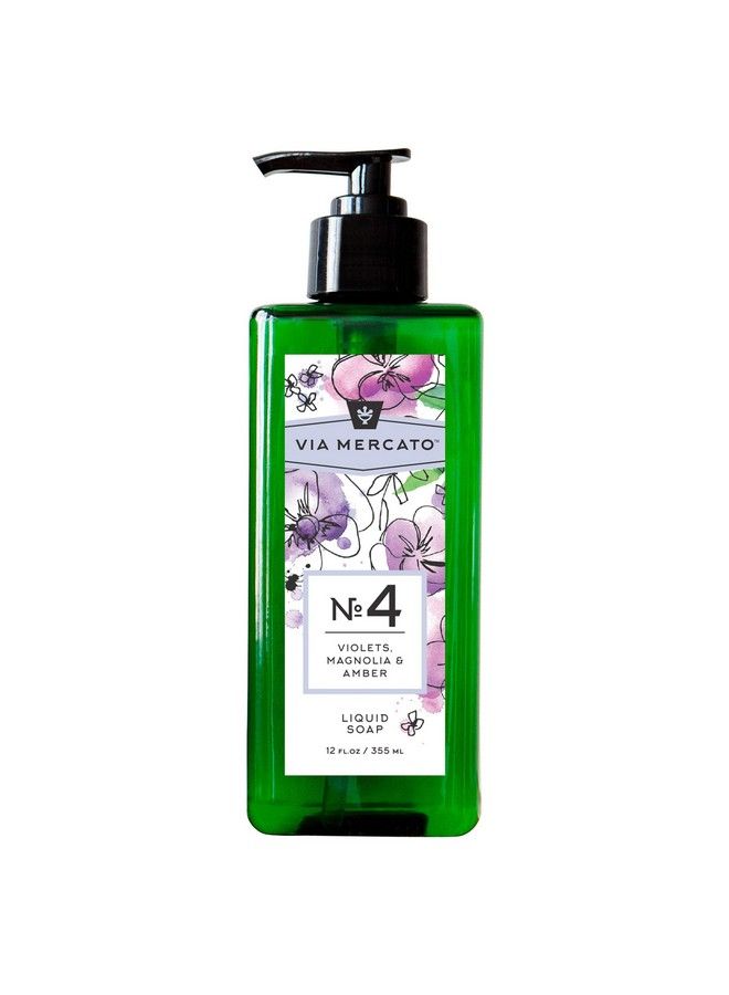 Via Mercato Liquid Soap Shea Butter Enriched (12 Oz) No. 4 Violets Magnolia & Amber - Image 2