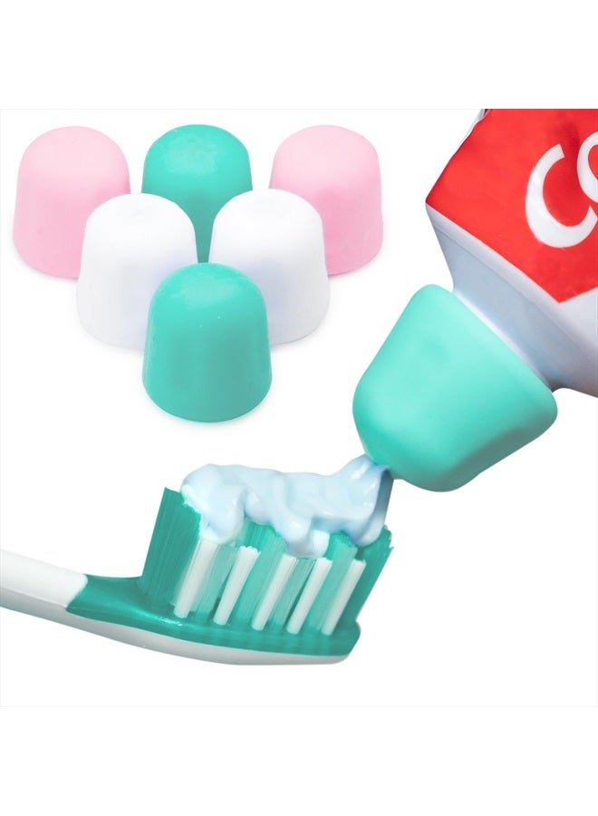 Tilcare Self Closing Toothpaste Caps 6-Pack by Tilcare - No Waste Cap Dispensers for Adult and Kids Bathroom - Mess-Free Toothpaste Lids - Easy to Use, Food Grade Silicone and BPA-Free Toppers  - Image 1