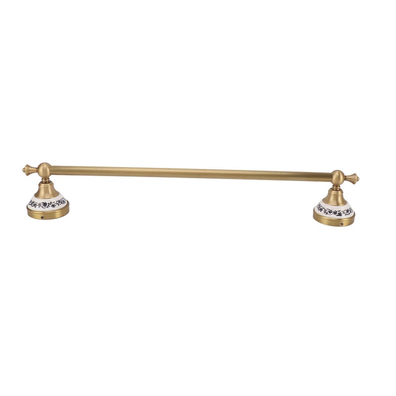 Towel Bar European Style Single Rod Hanging Bath Towel Holder Copper Towel Rack for Bathroom Toilets Antique Color - Image 2