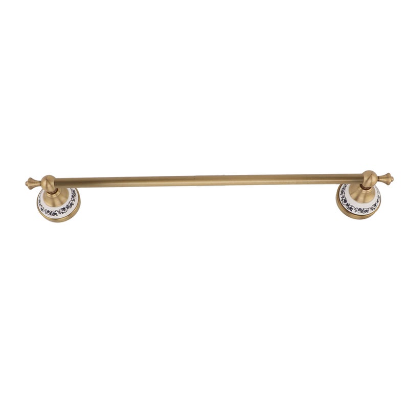Towel Bar European Style Single Rod Hanging Bath Towel Holder Copper Towel Rack for Bathroom Toilets Antique Color - Image 3