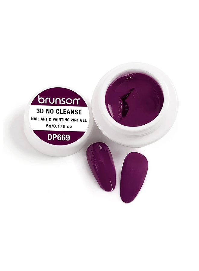 brunson Gel Paint 5g French Ombre nail art Soak off UV LED Gel Polish for Manicure Pedicure Long Lasting 3D No Cleanse Nail Art 2in1 Gel Creamy Painting Gel for 3d sculpture Good Self Leveling Rich Pigment