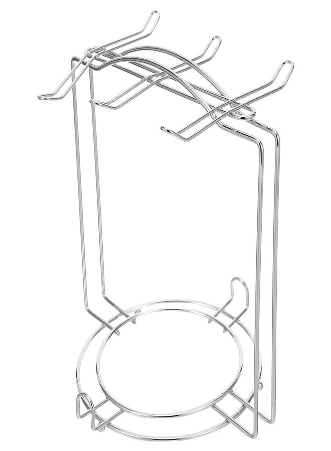 جارنيك منظم أكواب وأطباق من الفولاذ المقاوم للصدأ من جارنيك، حامل لأكواب وأطباق، مناسب لخزائن المطبخ ورفوفها، يتسع لـ 4 أكواب و6 أطباق، لون فضي - Image 1