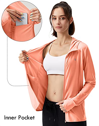 Soothfeel Women's UPF 50+ Sun Protection Hoodie Jacket Lightweight Long Sleeve Sun Shirt for Women with Pocket Hiking Outdoor - Image 3