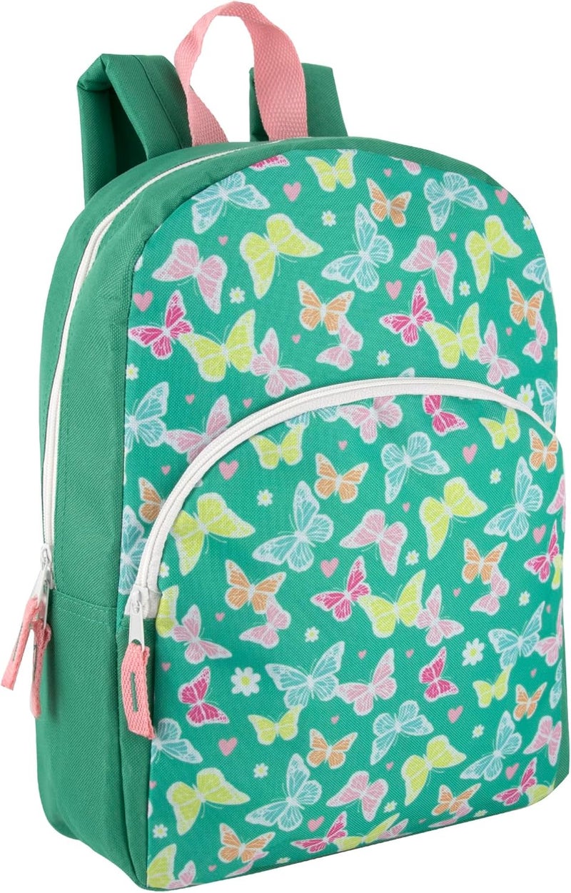 Trailmaker 15 Inch Kids Backpacks for Boys & Girls | Preschool, Kindergarten, Elementary School Backpacks with Adjustable, Padded Straps (Beautiful Butterflies) - Image 1