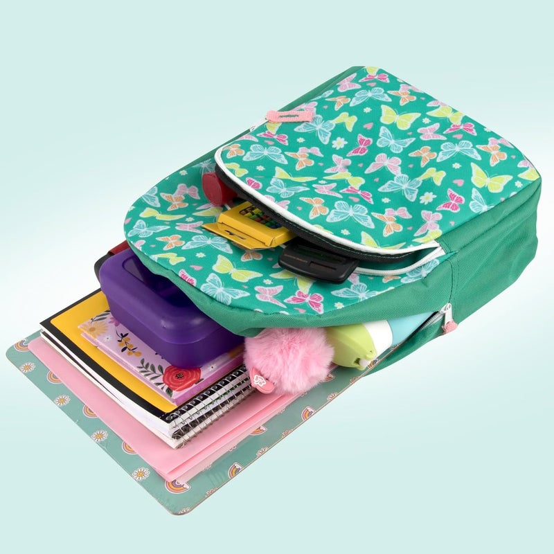 Trailmaker 15 Inch Kids Backpacks for Boys & Girls | Preschool, Kindergarten, Elementary School Backpacks with Adjustable, Padded Straps (Beautiful Butterflies) - Image 2