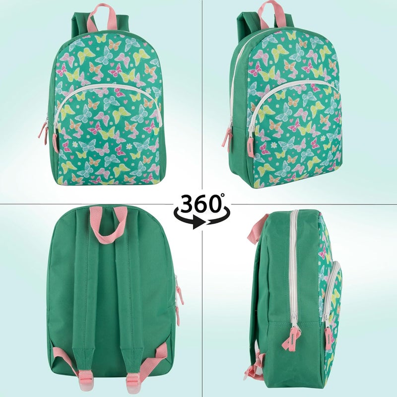 Trailmaker 15 Inch Kids Backpacks for Boys & Girls | Preschool, Kindergarten, Elementary School Backpacks with Adjustable, Padded Straps (Beautiful Butterflies) - Image 3