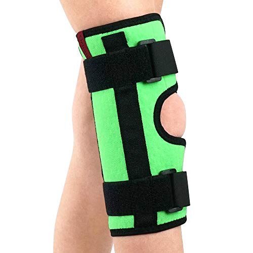 ORTONYX 13" Kids Knee Immobilizer Pediatric Brace - Breathable and Lightweight - Straight Leg Support - Knee Splint for Child / ACJB2117GN-2 - Image 1
