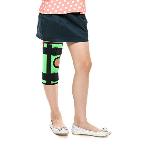ORTONYX 13" Kids Knee Immobilizer Pediatric Brace - Breathable and Lightweight - Straight Leg Support - Knee Splint for Child / ACJB2117GN-2 - Image 3