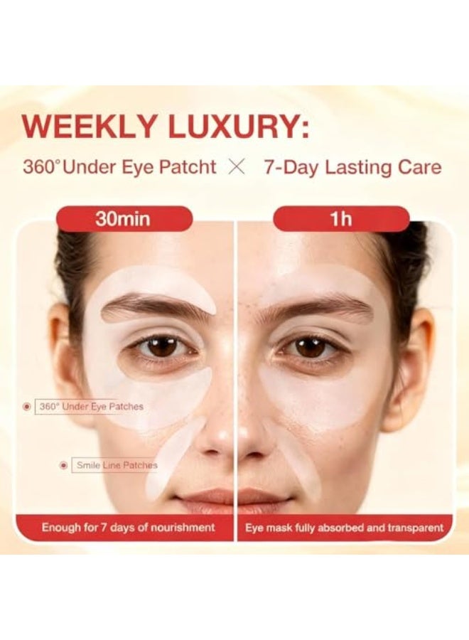 5 Pairs Under Eye Patches, Eye Masks with Bio-Collagen, Peptide Complex, Collagen Eye Patches for Puffy Eyes and Dark Circles, Make The Skin Around The Eyes Soft, Elastic and Delicate - Image 2