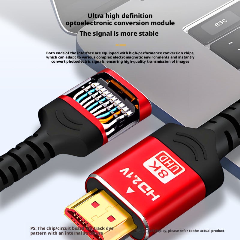 كابل HDMI 2.1 عالي السرعة بدقة 8K للتلفزيون وست بوكس والكمبيوتر والبروجكتور - Image 2