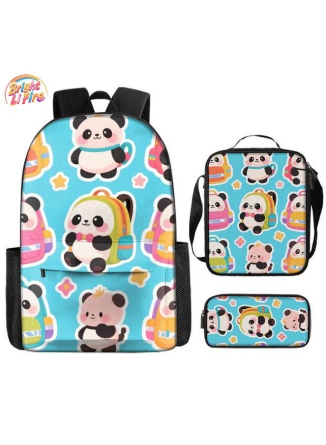 Bright Li Fire Cute cartoon bag set | shoulder + handbag + stationery bag | school season/holiday gift hot recommendation  - Image 1