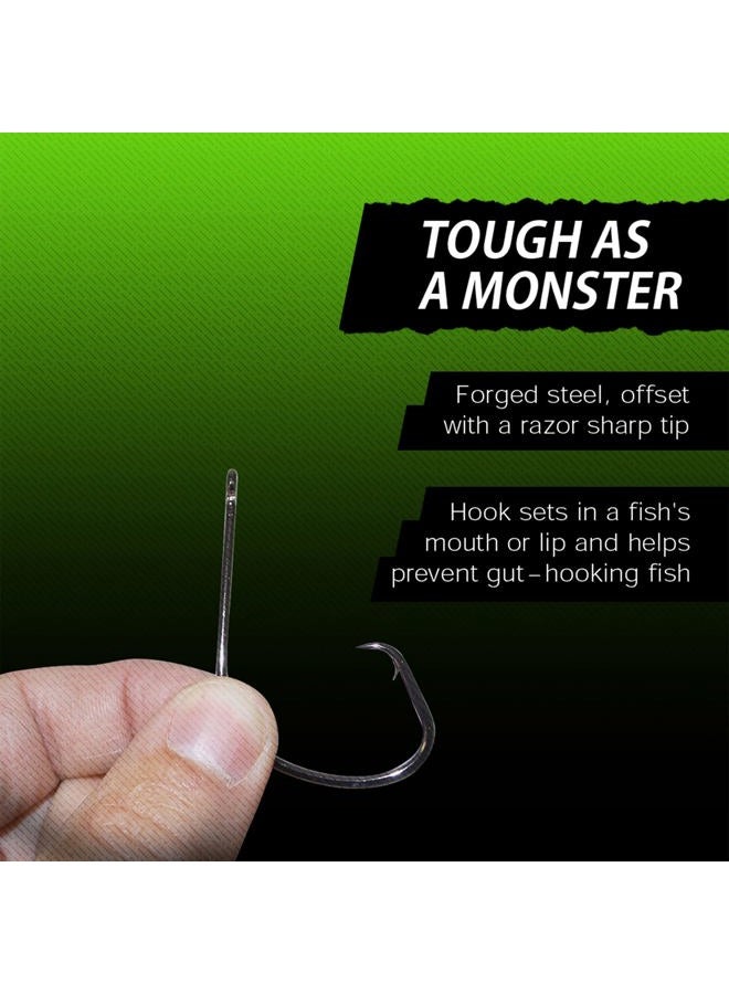 Catfish Sumo Catfishing Sweeper Hooks - 8/0, 25-Pack, Offset, Black Nickle Finish for Rust-Free, Hook Up with More Fish - Image 5