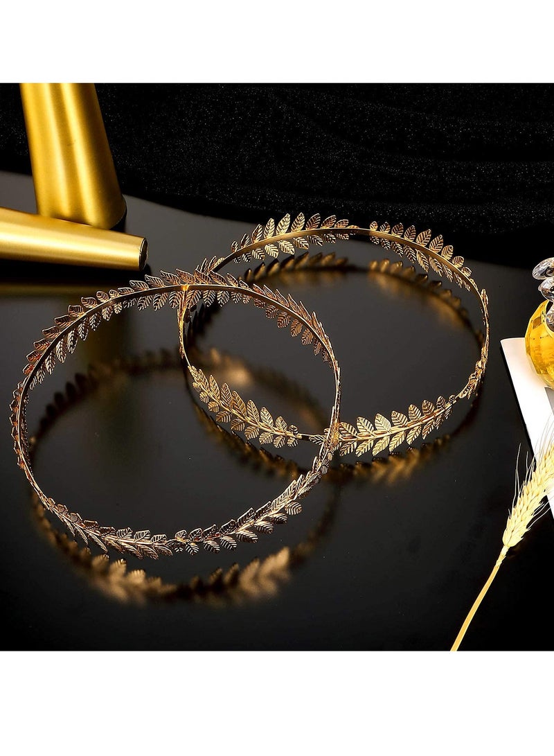 KASTWAVE Head Wreath Crown Headdress, 3 Pieces Greek Roman Laurel Leaf, Roman Leaf Headband Tiara Headwear - Image 5