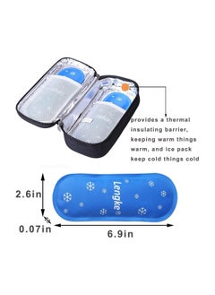 Leng Ke Insulin Cooler Travel Case, Diabetic Insulin Case with 2 Ice Packs Medicine Cool Bag Portable Storage Travail Case for Diabetic Supplie  - Image 2