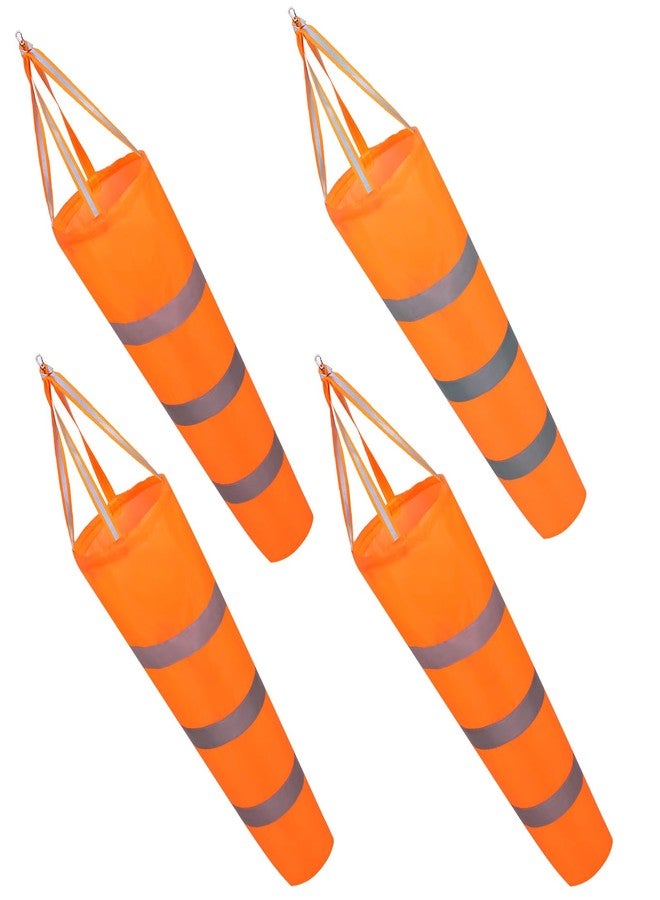 JOUTYFOR 4 Pcs Airport Windsocks Measurement Sock Bag with Reflective Belt Oxford Fabric Ripstop Wind Sock Wind Direction Indicator Windsocks Outdoor Aviation Flag for Airport Farm(31.5 Inch) - Image 1