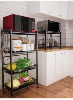 4-Tier Kitchen Rack and Shelves Stand with Wheels, Storage Organizer For Microwave Oven, Fruits, Vegetables, Pots, Pans, Jars, Utensils - pzsku/ZE195693533548A671621Z/45/_/1658493069/5fc79506-12bb-4cc4-8057-2326cbd5ffcc