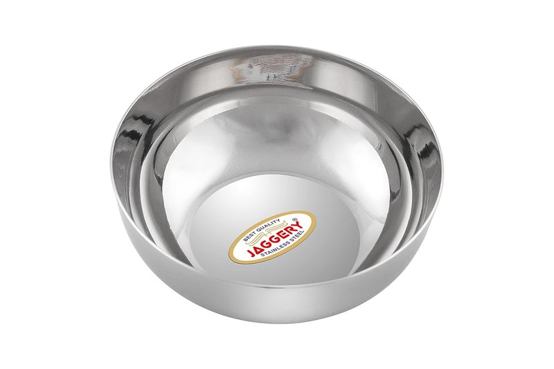 JAGGERY Stainless Steel Heavy Gauge chhaliya Bowl with Mirror Finish Pack of 6 capcity180ml Dia105cm H35cm - Image 4